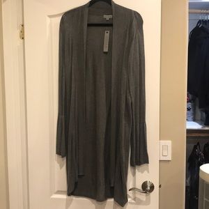 Long gray cardigan!